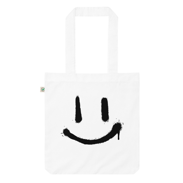 Graffiti - Smiley (white tote bag)