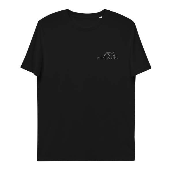 The Little Prince - Elephant Snake EMBROIDERY (black T-Shirt)