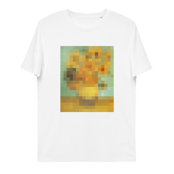 Pixel Art - Stylisation of Sunflowers by Van Gogh (unisex T-Shirt)