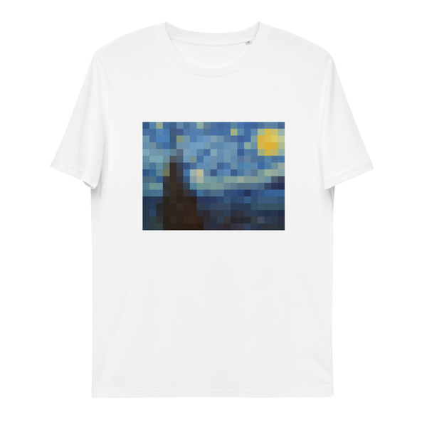 Pixel Art - Stylisation of Starry Night by Van Gogh (unisex T-Shirt)